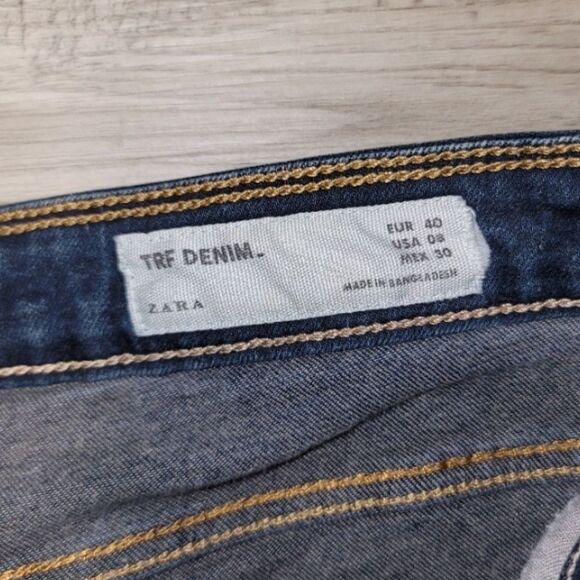 Zara TRF Dark-Wash Super Skinny Sculpt Jeans Size 8 - Picture 3 of 7